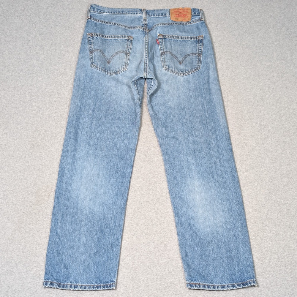 Vintage Levi's 501 Jeans 34x30 Button Fly Straight Leg Distressed
